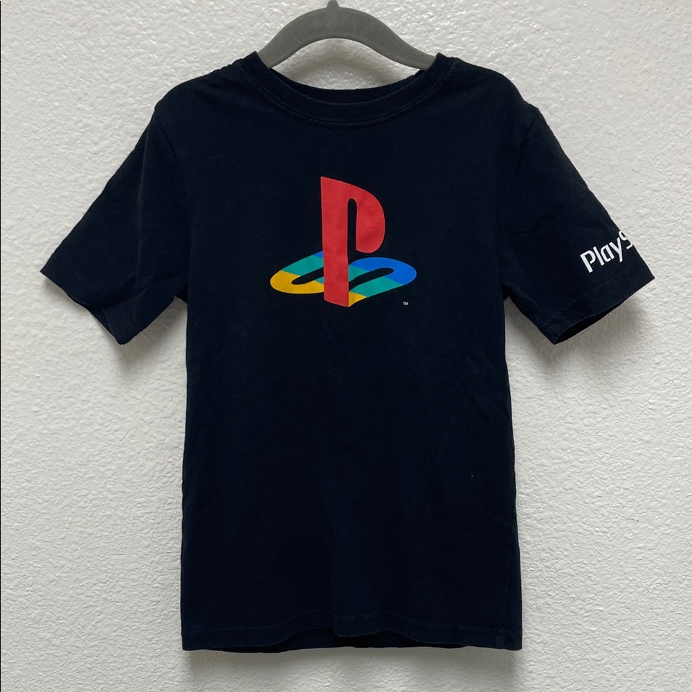 PlayStation Logo Black T-Shirt Kid’s Size Small 6 and 7 Unisex